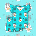 Goose Flutter Sleeve Short Set
