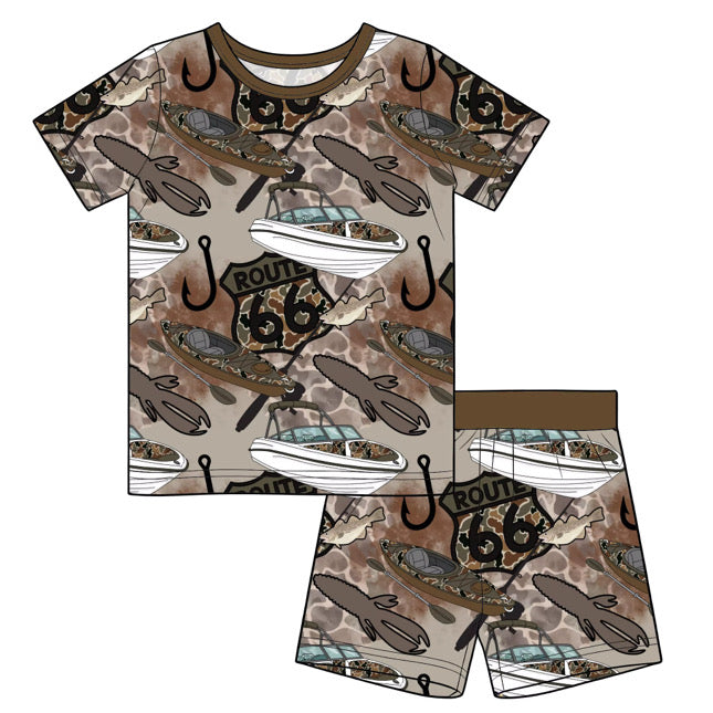 Fishin Pajama Short Set