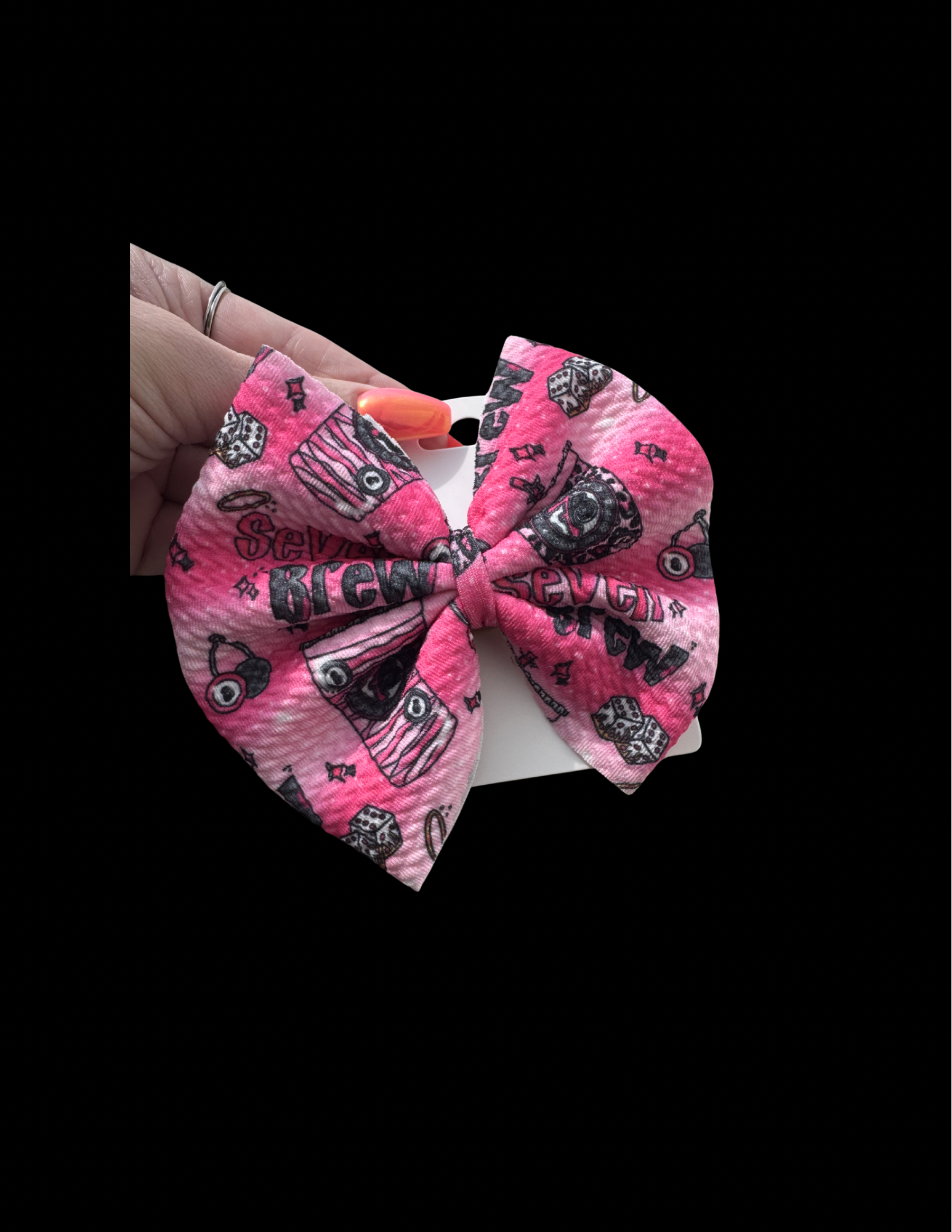 Caffeine & Chaos Clip Bow